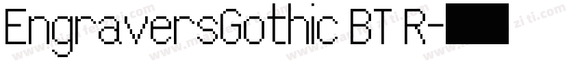 EngraversGothic BT R字体转换
